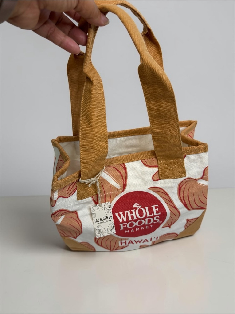 Whole Foods Hawaii Anthurium Flower Tote Mini NWT
